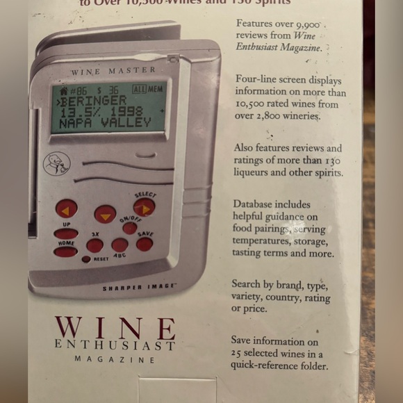 Sharper Image brand new Electronic wine/food pairing pocket guide - Picture 5 of 5